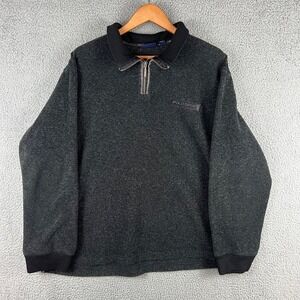 VTG Polo Sport Ralph Lauren Pile Fleece Men's XL Gray 1/4 Zip Pullover Logo 90s